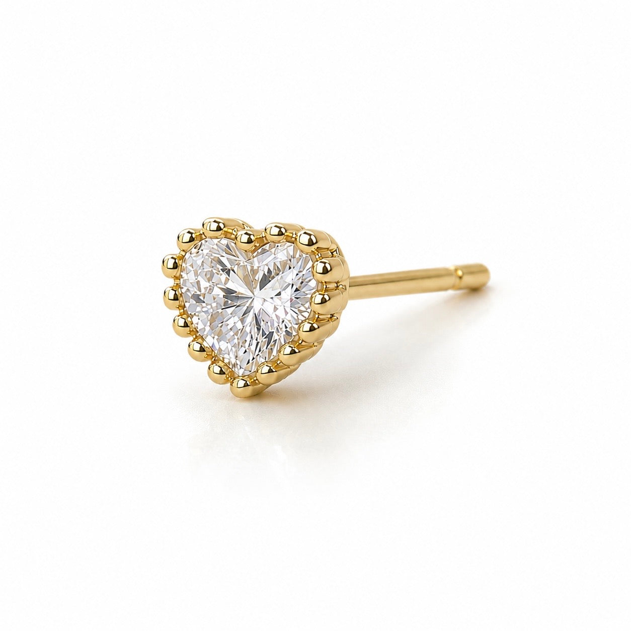 Pasante Heart Spot Gold