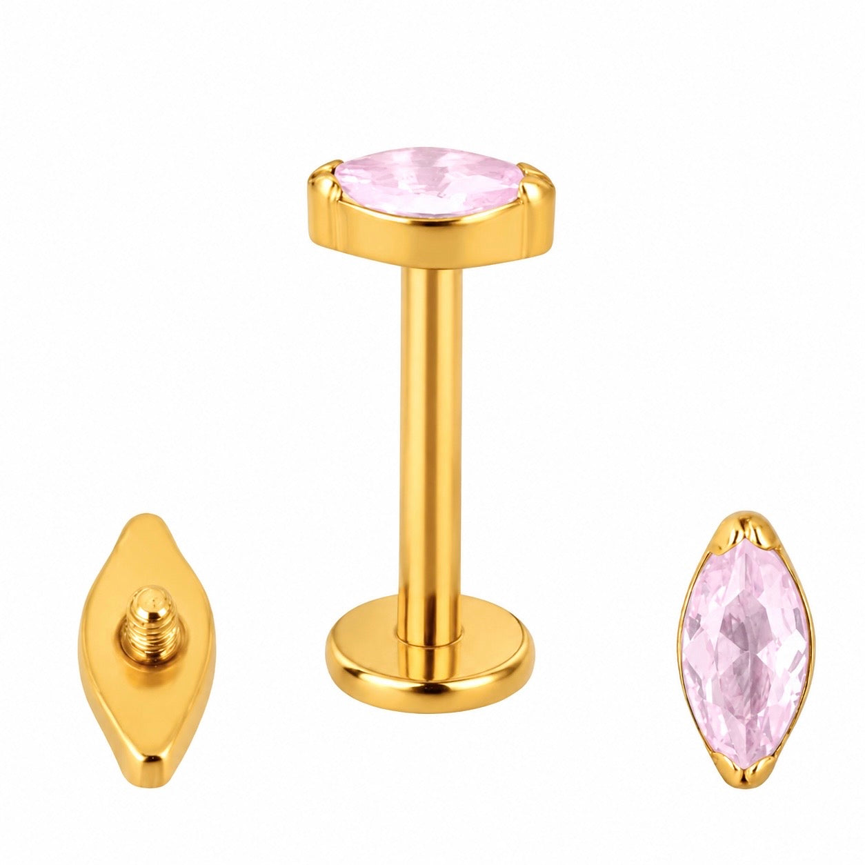 Labret Drop Pink Gold