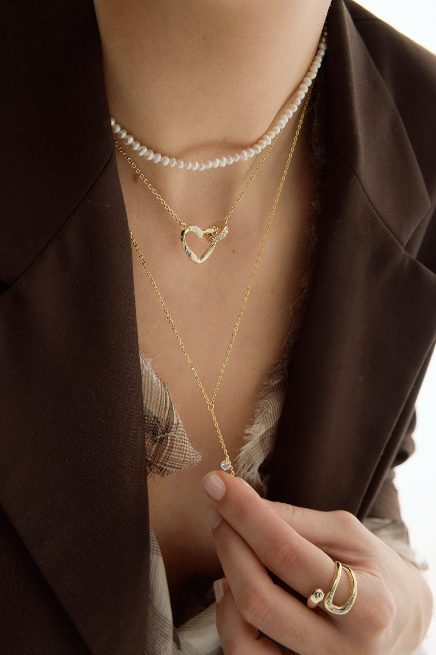 Cadena Heart Ring Gold