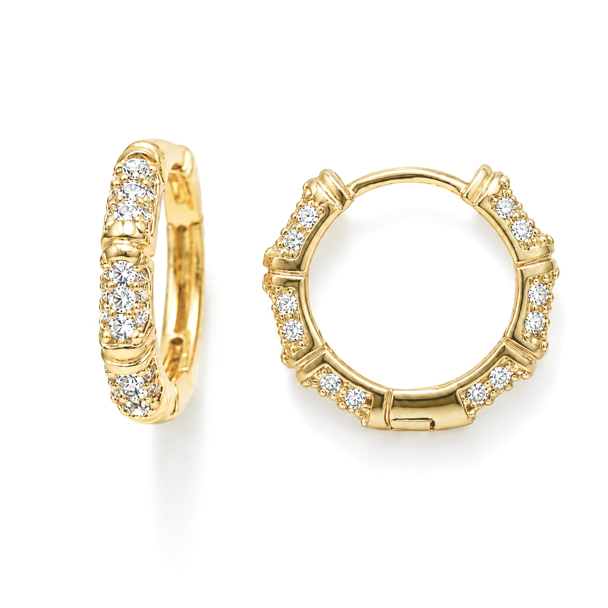 Argollas Bright Bamboo Gold