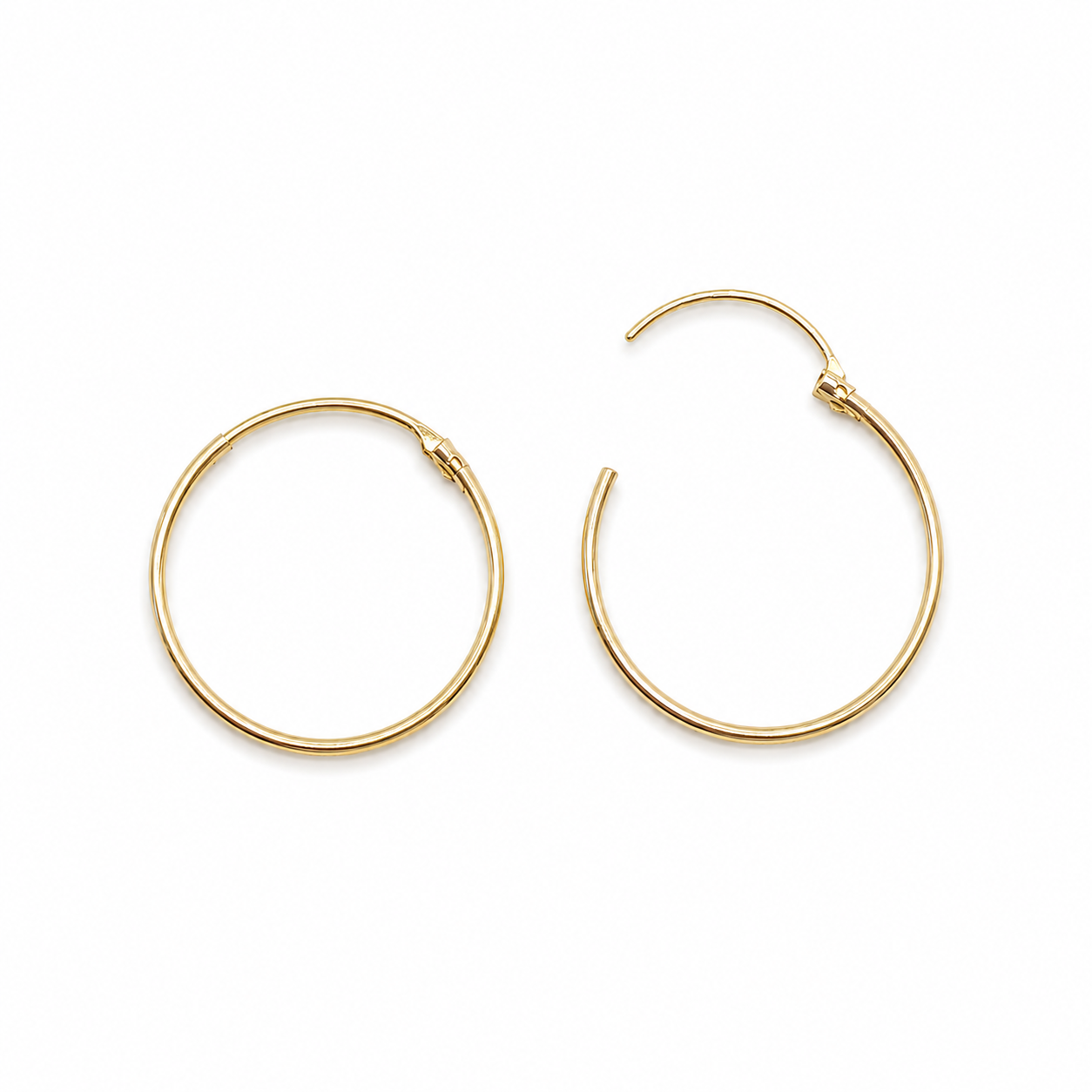Argollas Lisas Gold 20mm