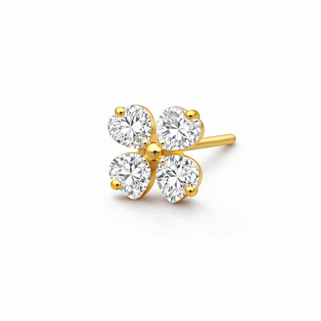 Pasante Floret Cubic Gold