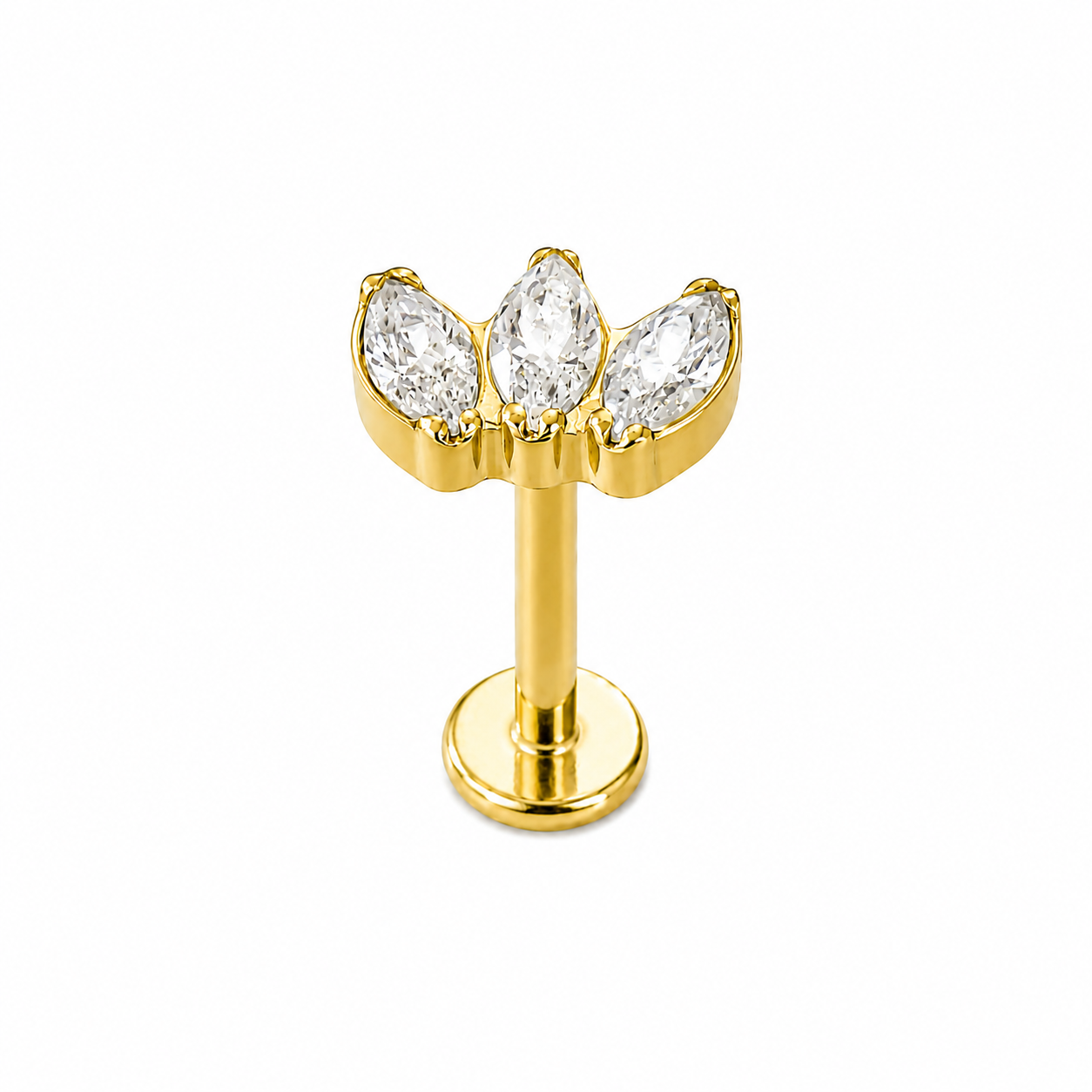 Labret Marquise 3 Puntas Gold