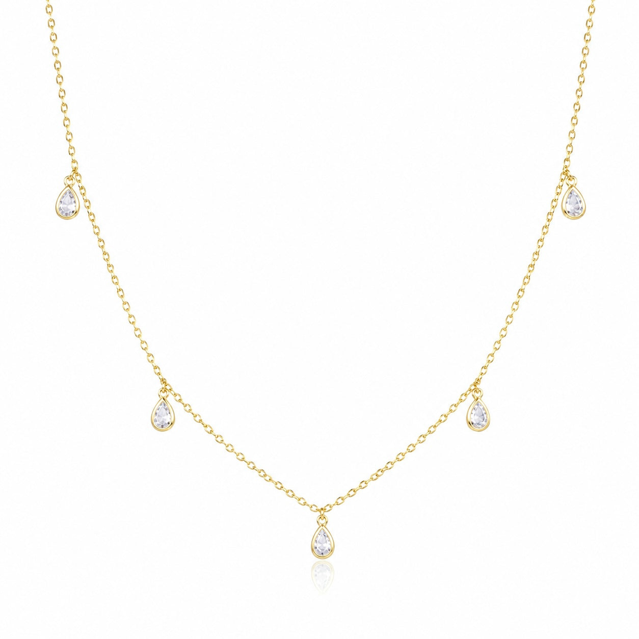 Choker Cubic Drop Gold