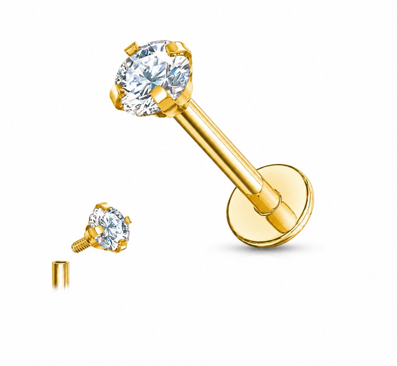 Labret Zircon Gold