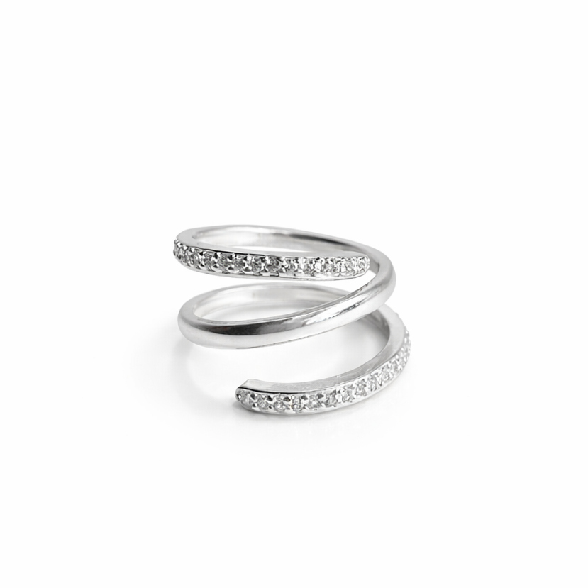 Anillo Shiny Espiral Regulable