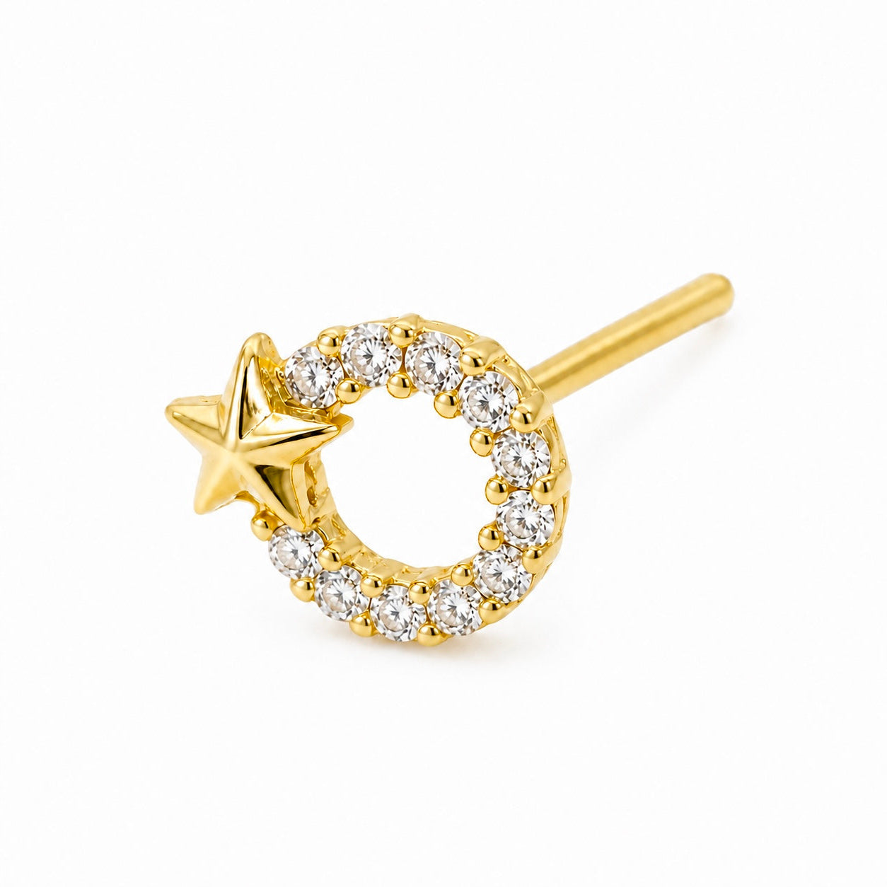 Pasante Circle Star Gold