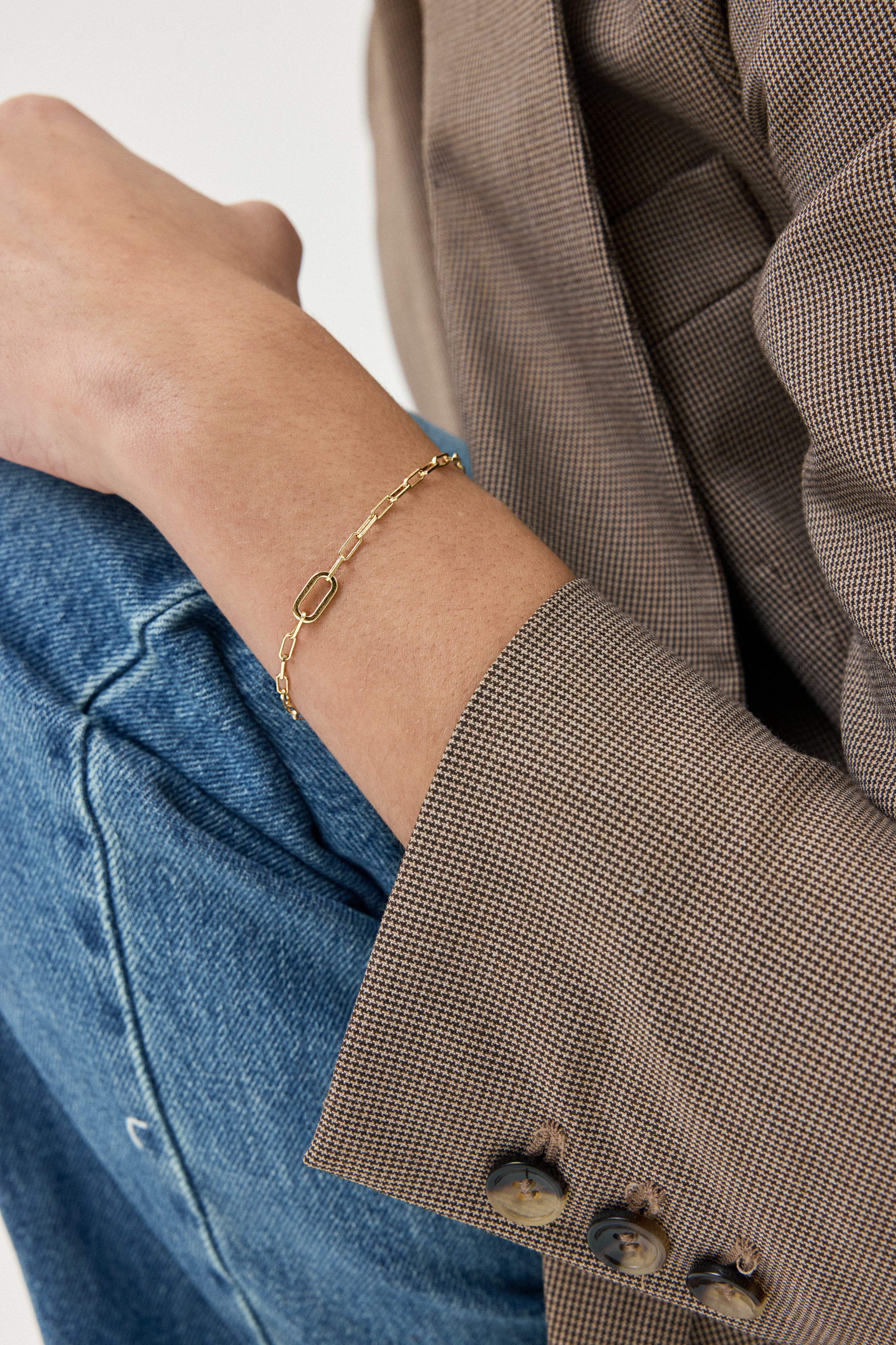Pulsera Chain Oval Gold