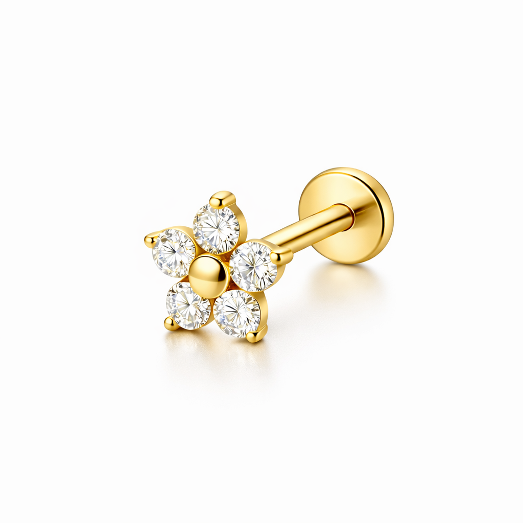 Labret Flower Gold