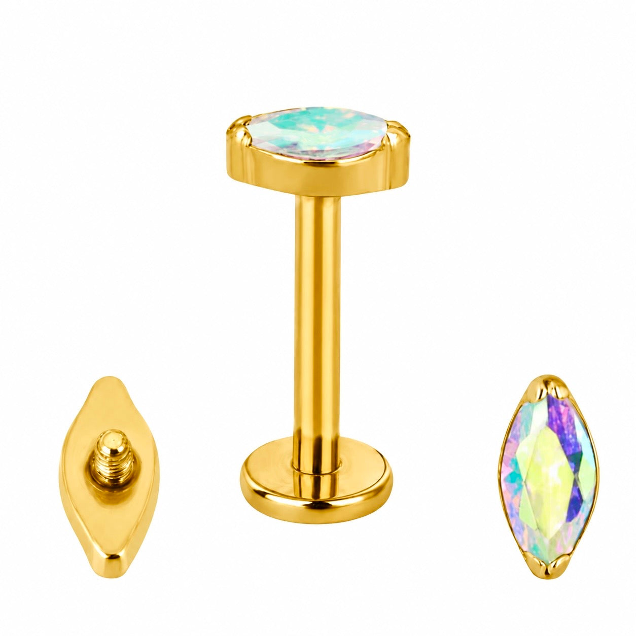 Labret Drop Tornasol Gold