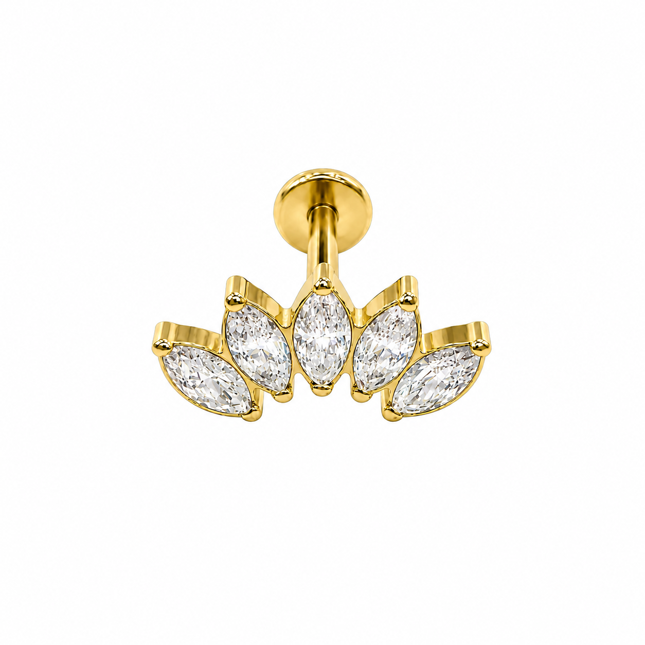 Labret Marquise 5 Puntas Gold