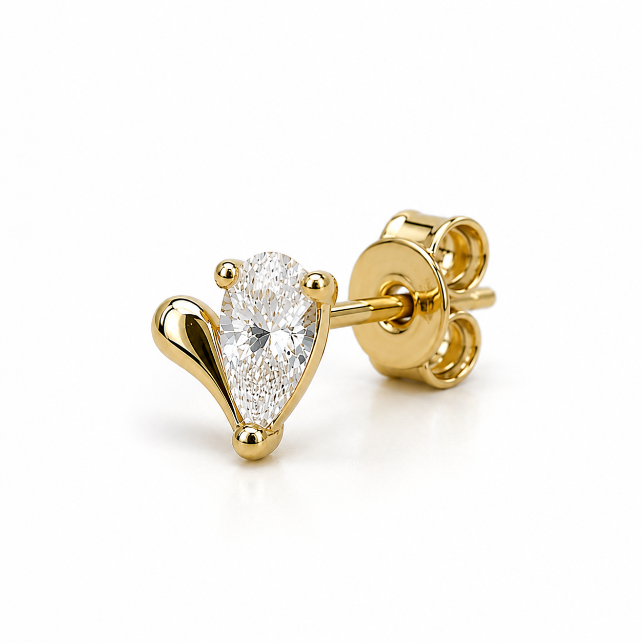 Pasante Heart Drop Gold