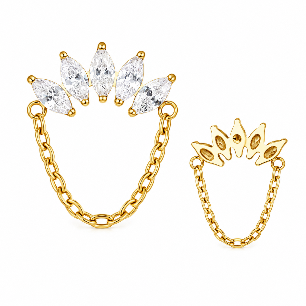 Labret Marquise Chain Gold