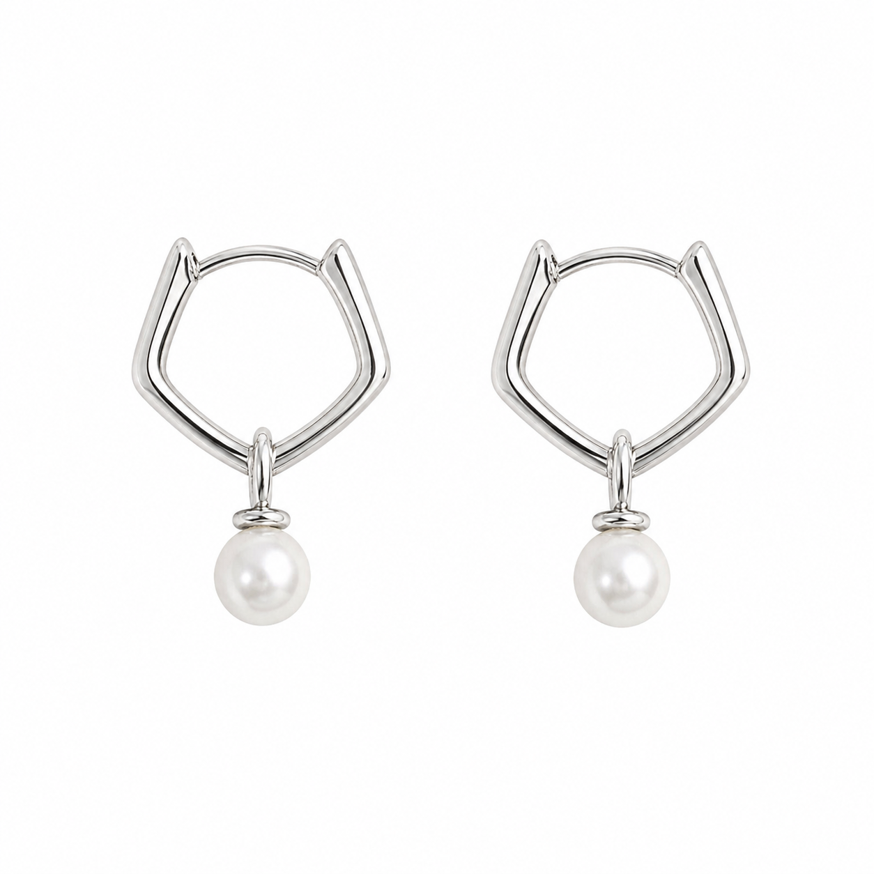 Argollas Penta Pearl