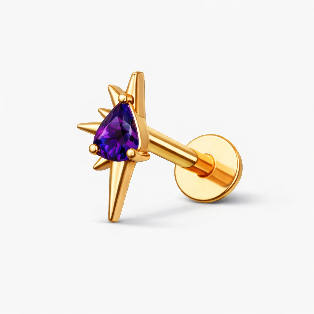 Labret Lila Starlight Gold