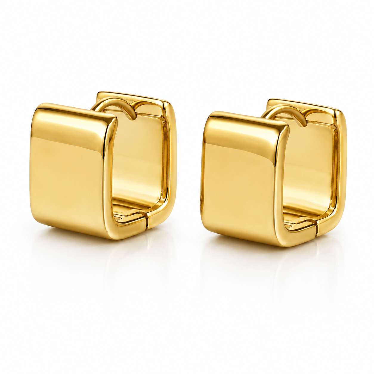 Argollas Wide Square Gold