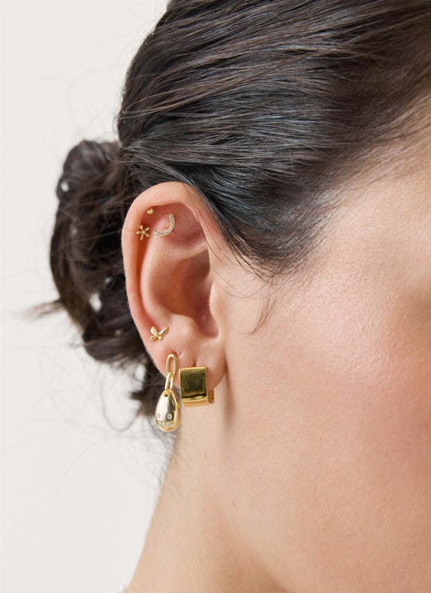 Argollas Wide Square Gold