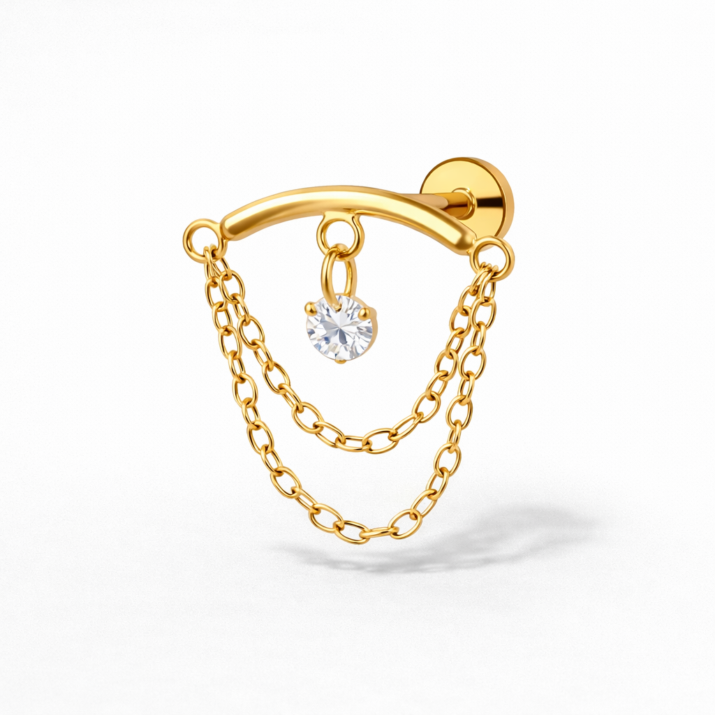 Labret Doble Cascade Gold