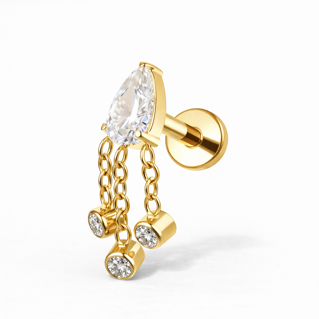 Labret Triple Drip Gold