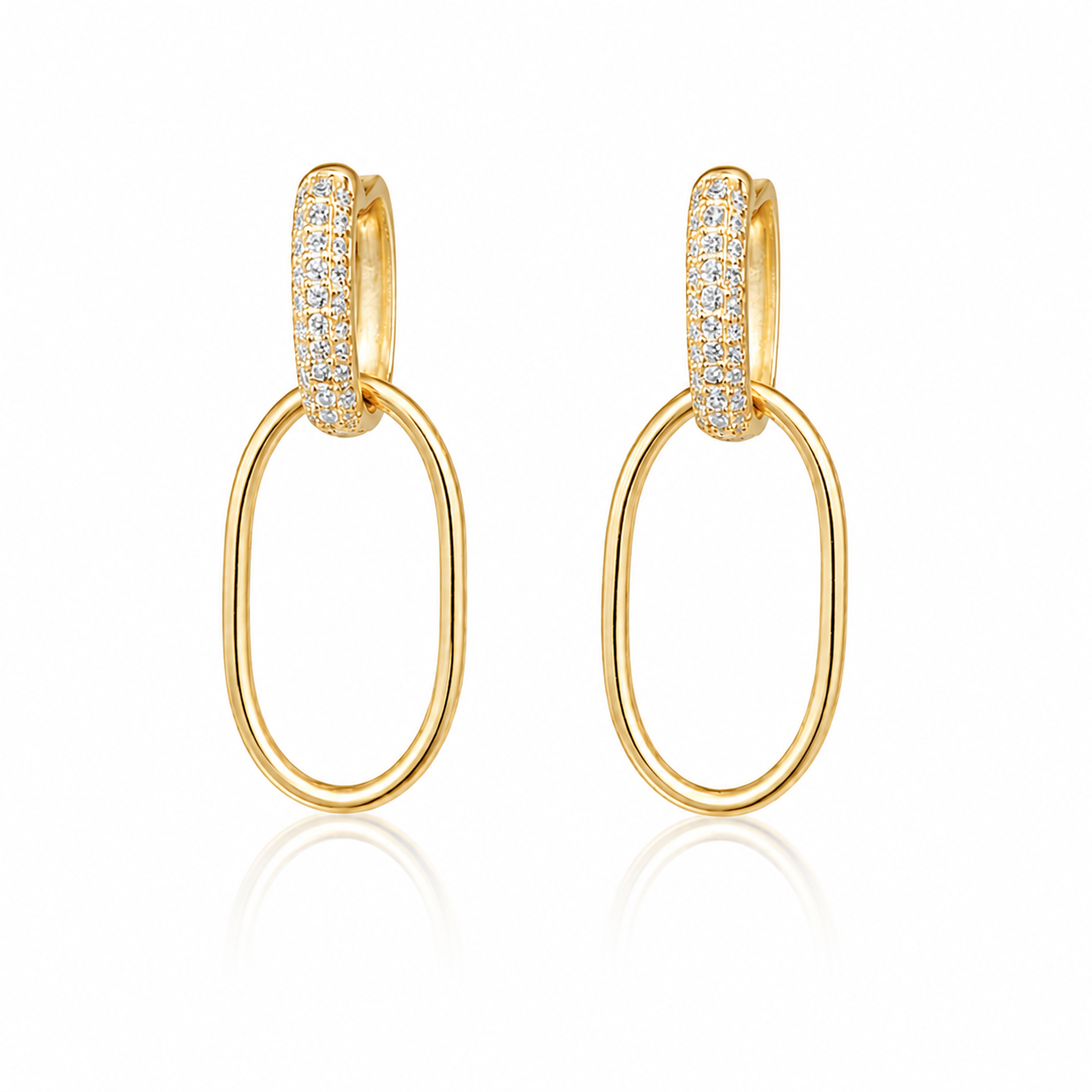 Argollas Oval Links Gold