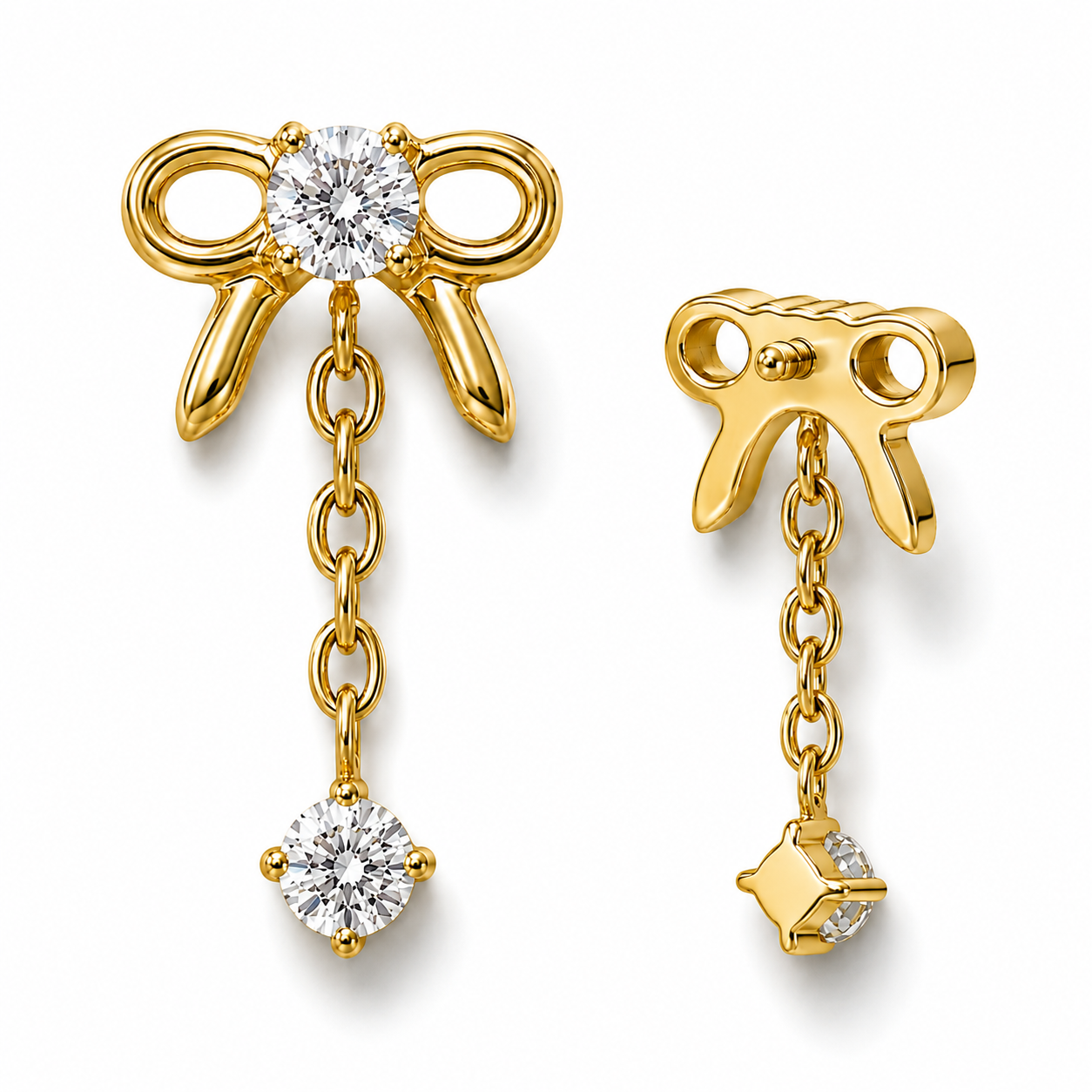 Labret Ribbon Chain Gold