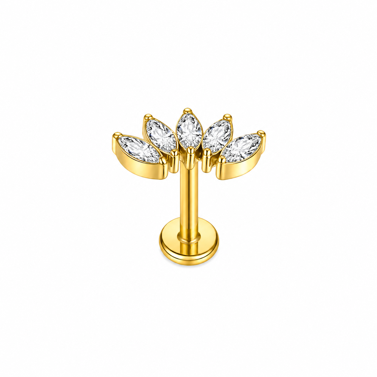 Labret Baby Marquise 5 Puntas Gold