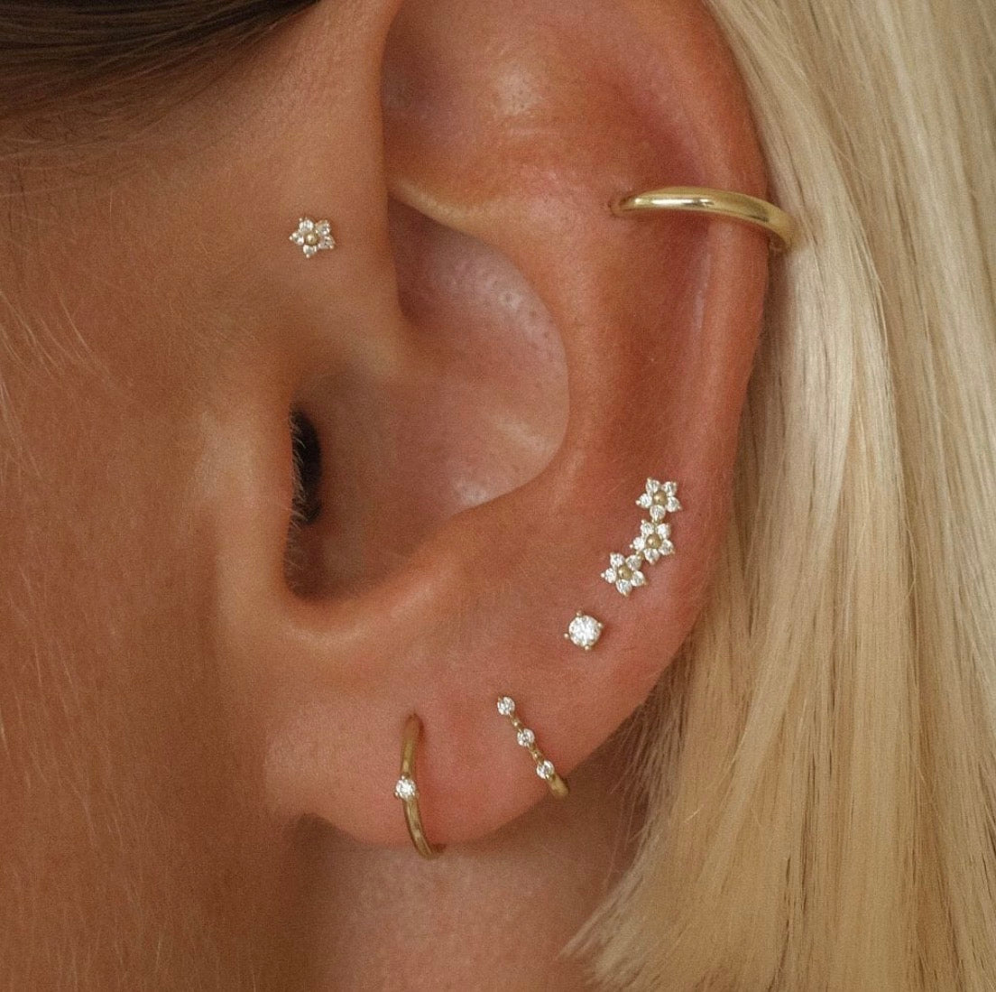 Labret Baby Flower Gold