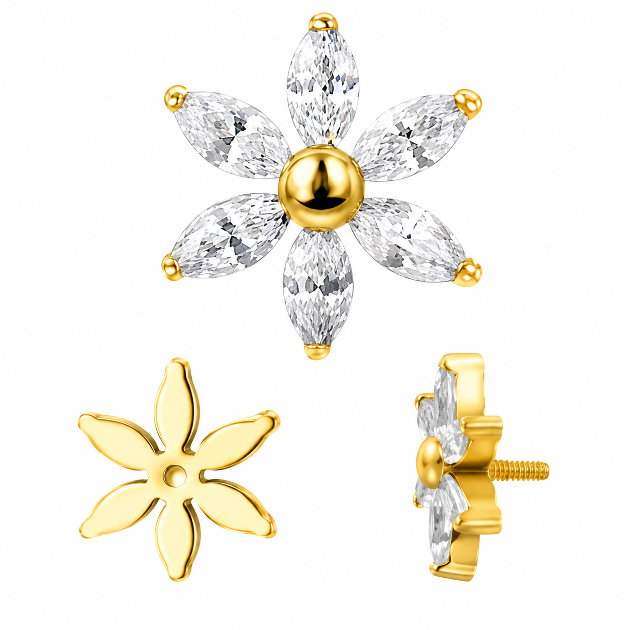 Labret Daisy Gold