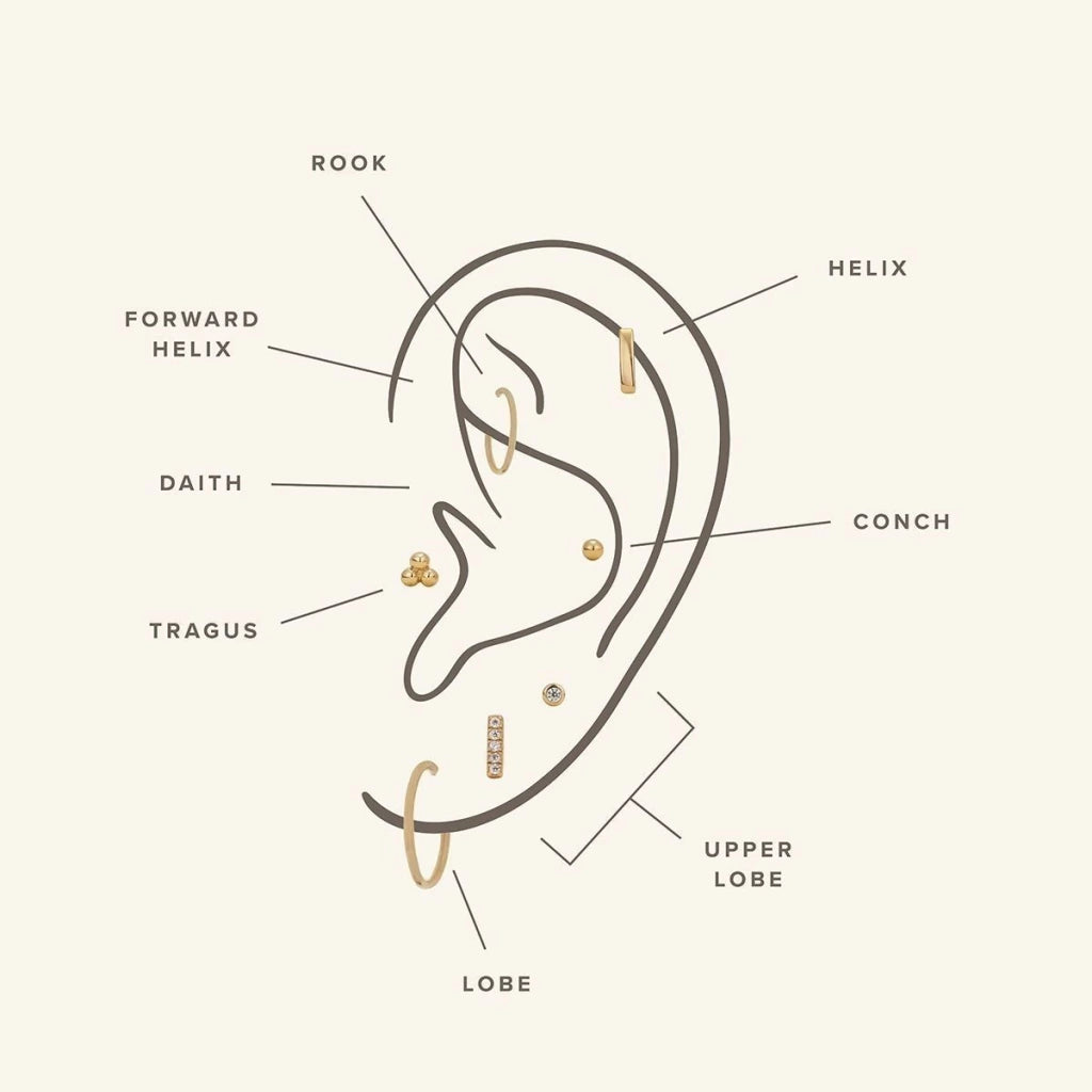 Labret Leaves Gold (Unidad)