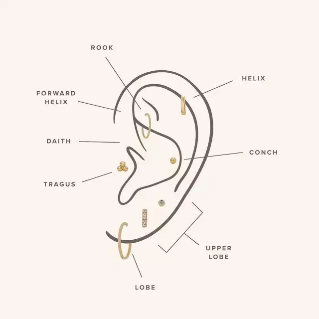 Labret Petals Gold (Unidad)