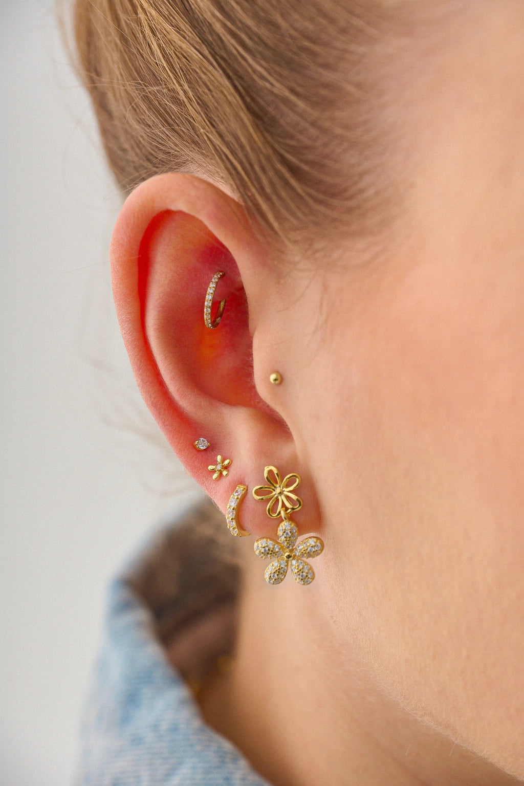 Pasantes Doble Daisy Gold (Par)