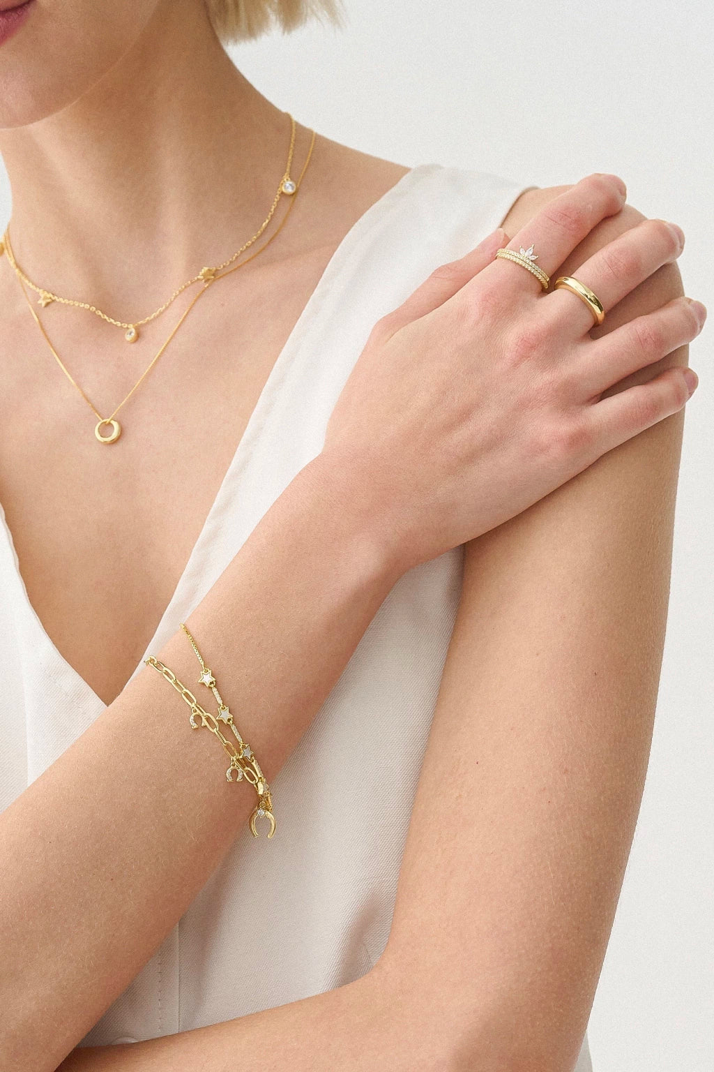 Anillo Chunky Line Regulable Gold