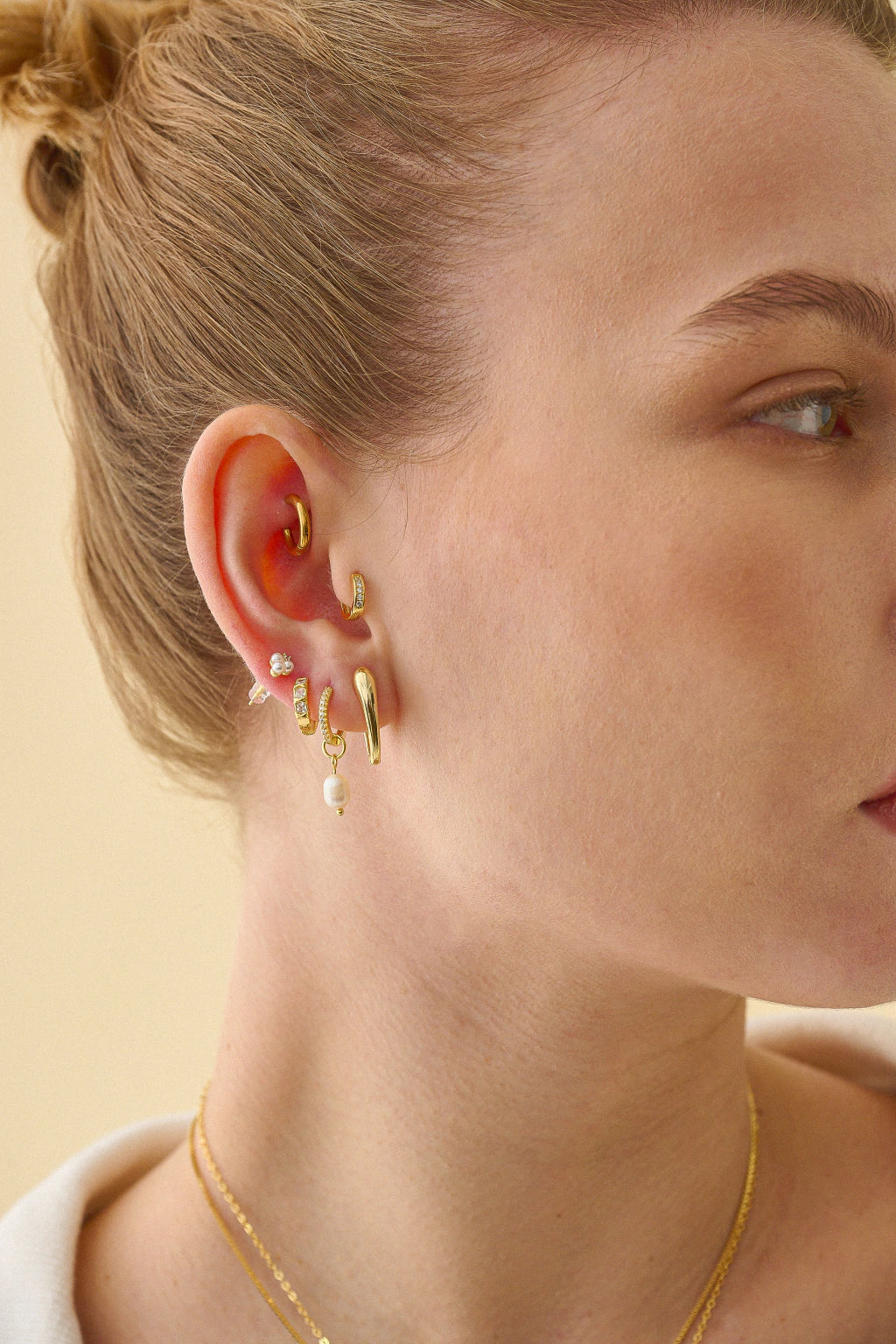 Argollas Clicker Lyza Gold (Par)