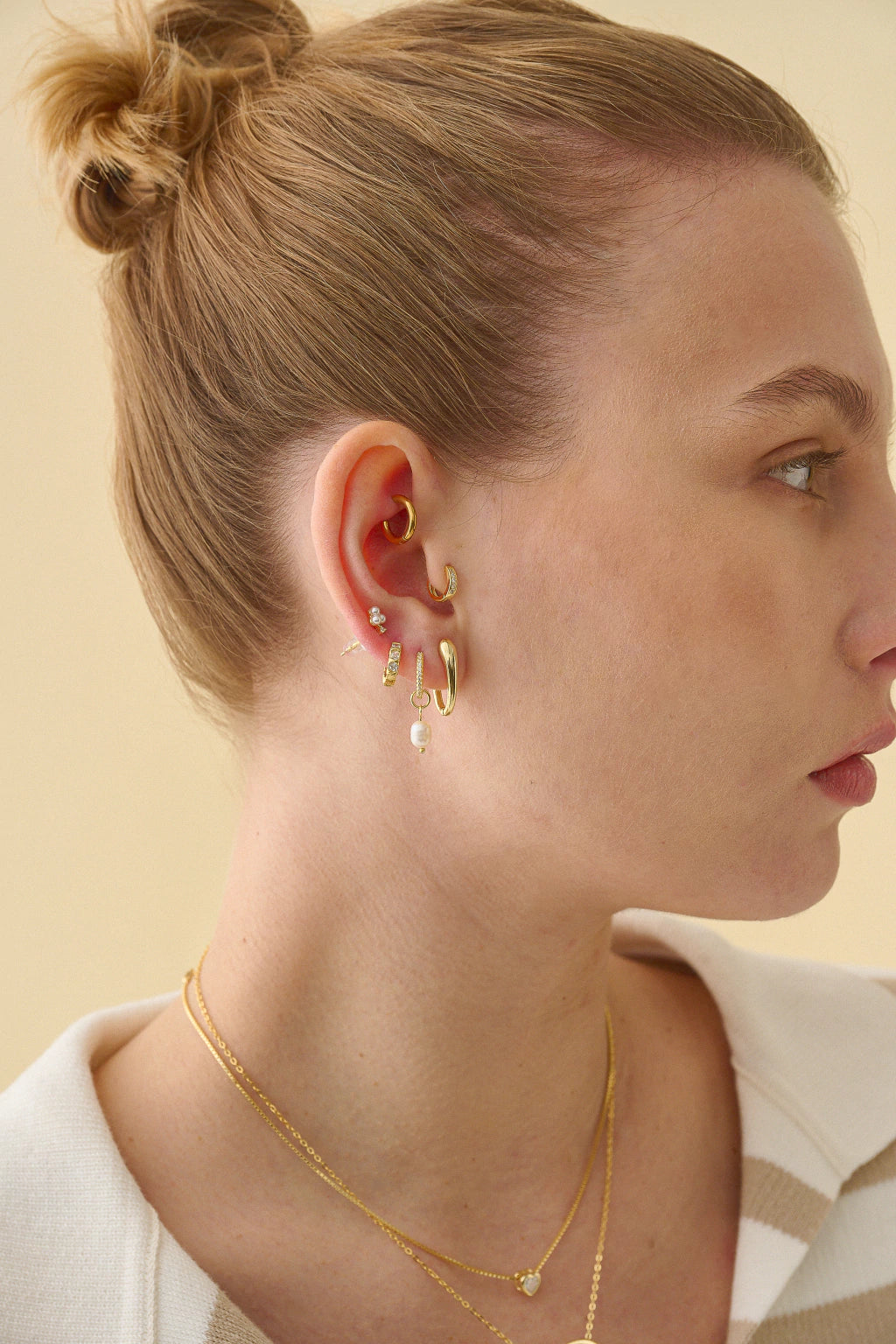 Argollas Cubanas Niza Gold (Par)