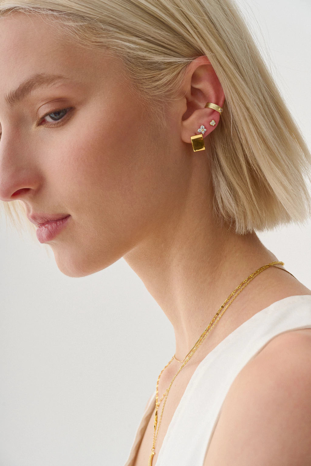 Earcuff Cubic Line Gold
