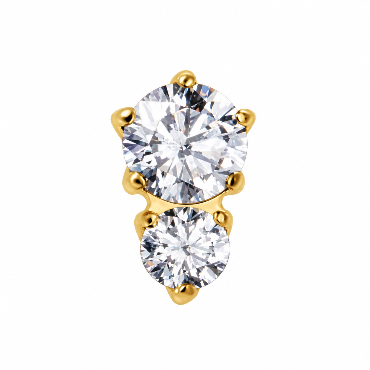 Labret Doble Diamond Gold